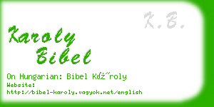 karoly bibel business card